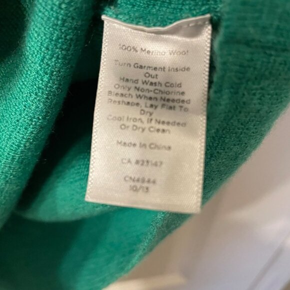 Talbots Medium Color Block Merino Wool Short Sleeve Sweater Preppy Quiet Luxury - Picture 6 of 7